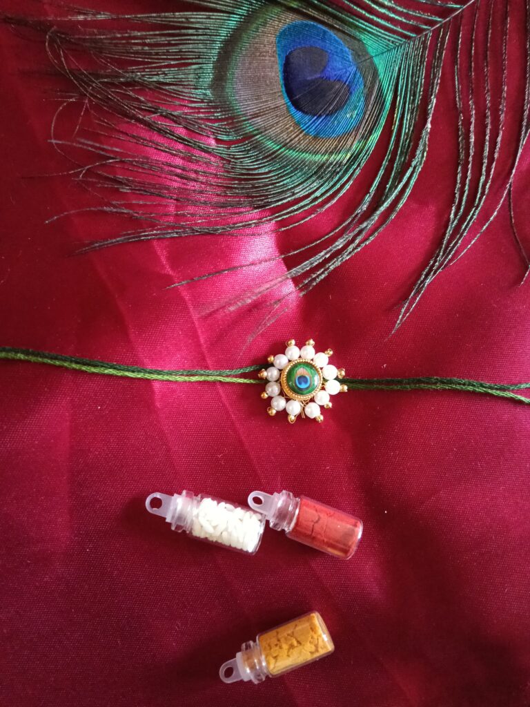 Peacock Feather Rakhi