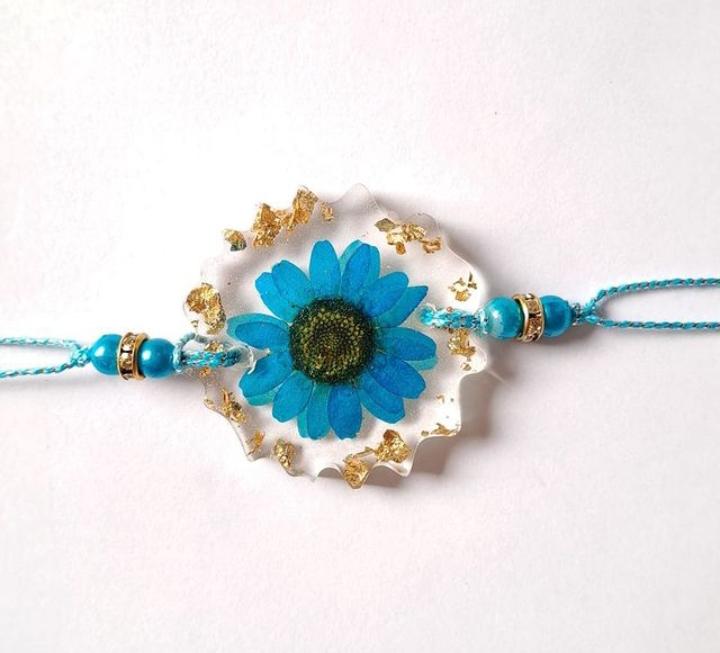Resin Flower Rakhi
