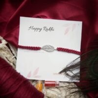 Silver Leaf Rakhi